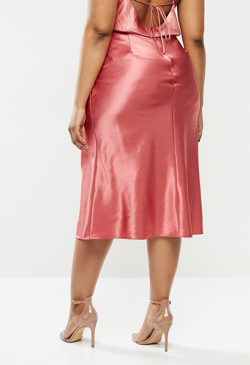 Glamorous - Plus midi skirt - rose