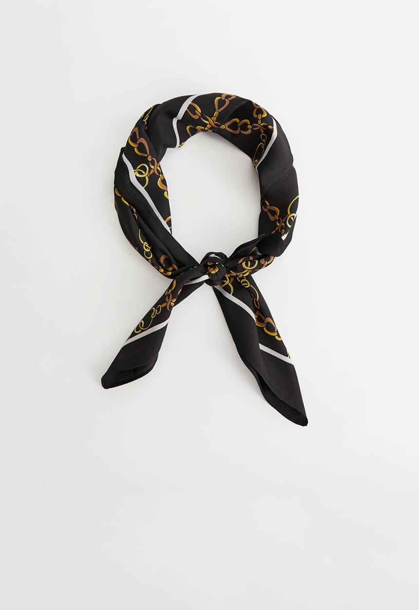 MANGO - Neck scarf mis - black