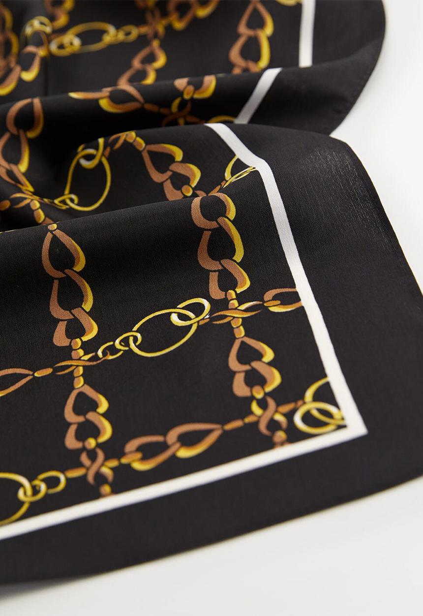 MANGO - Neck scarf mis - black