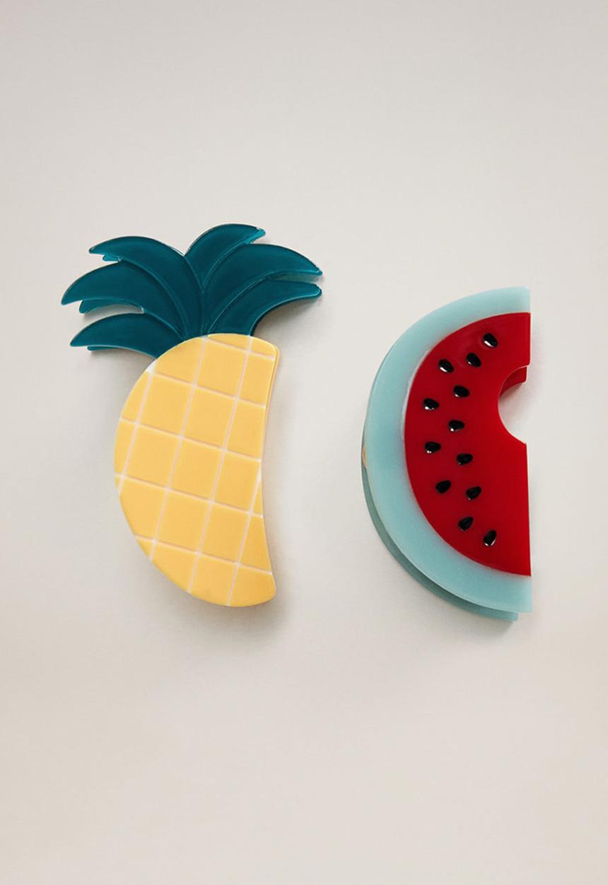 MANGO - Lima hairclip - red & yellow