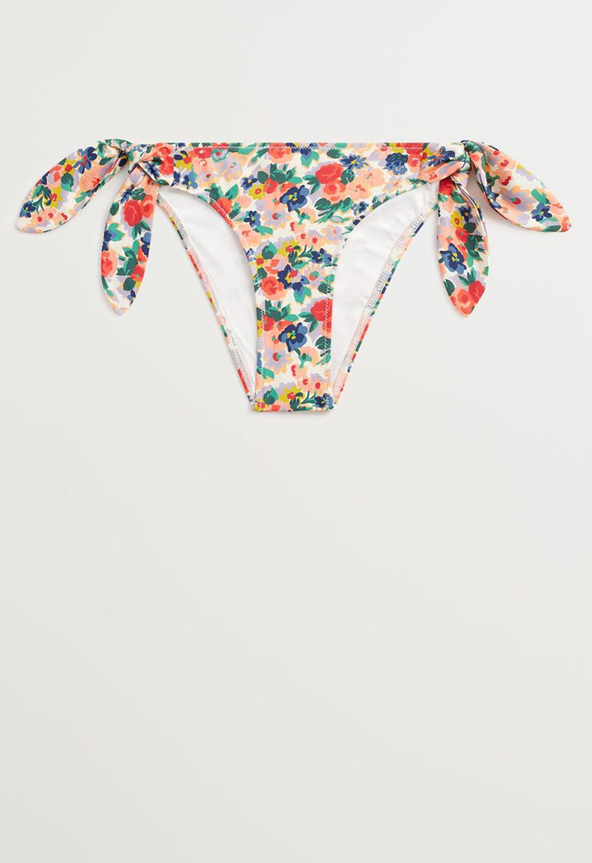 MANGO - Elastic printed twin side bow bikini bottom - multi 