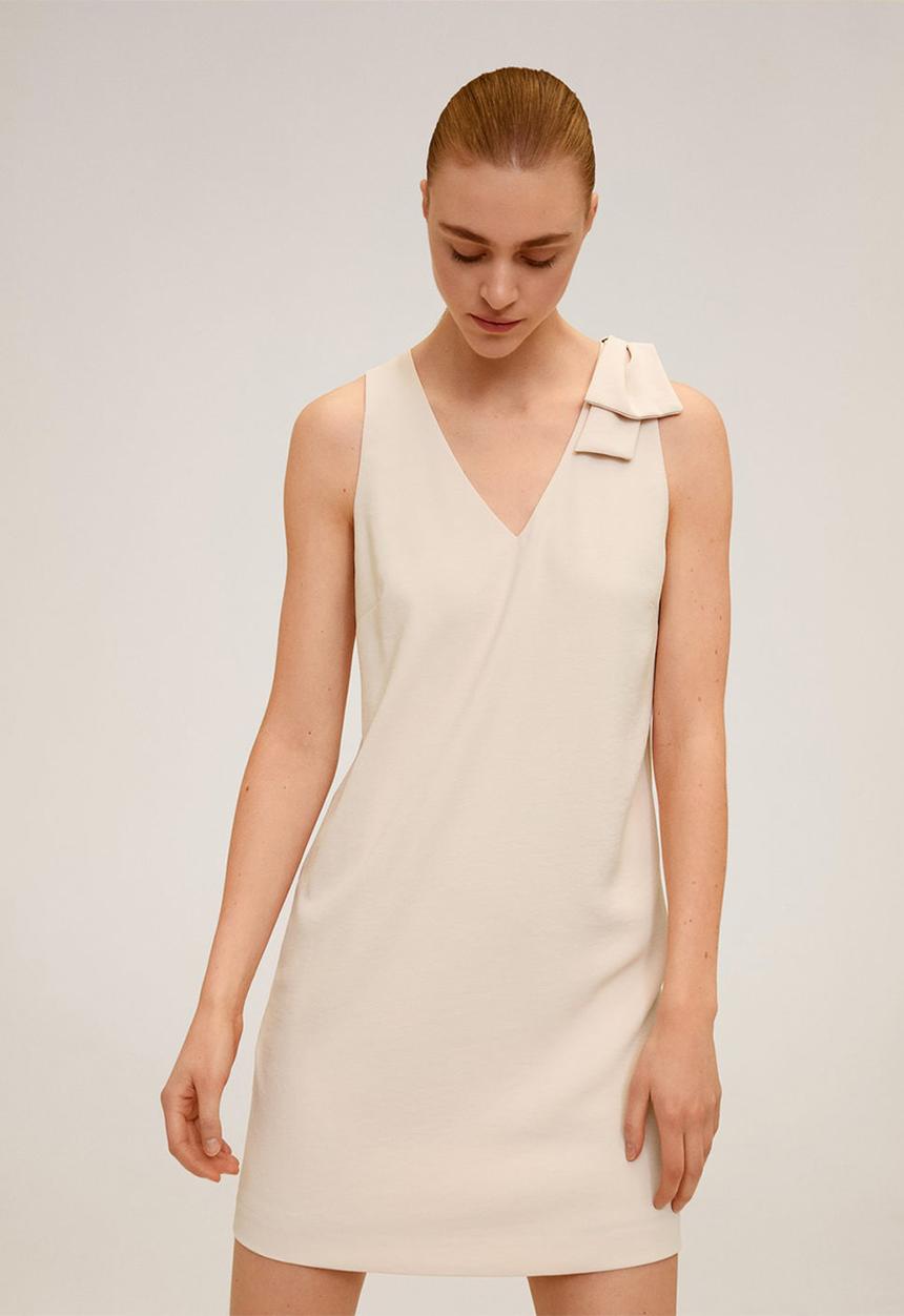 MANGO - Lazo dress - neutral