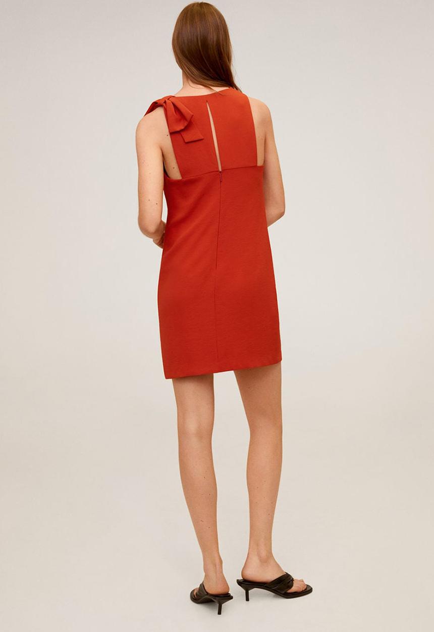 MANGO - Lazo dress - red