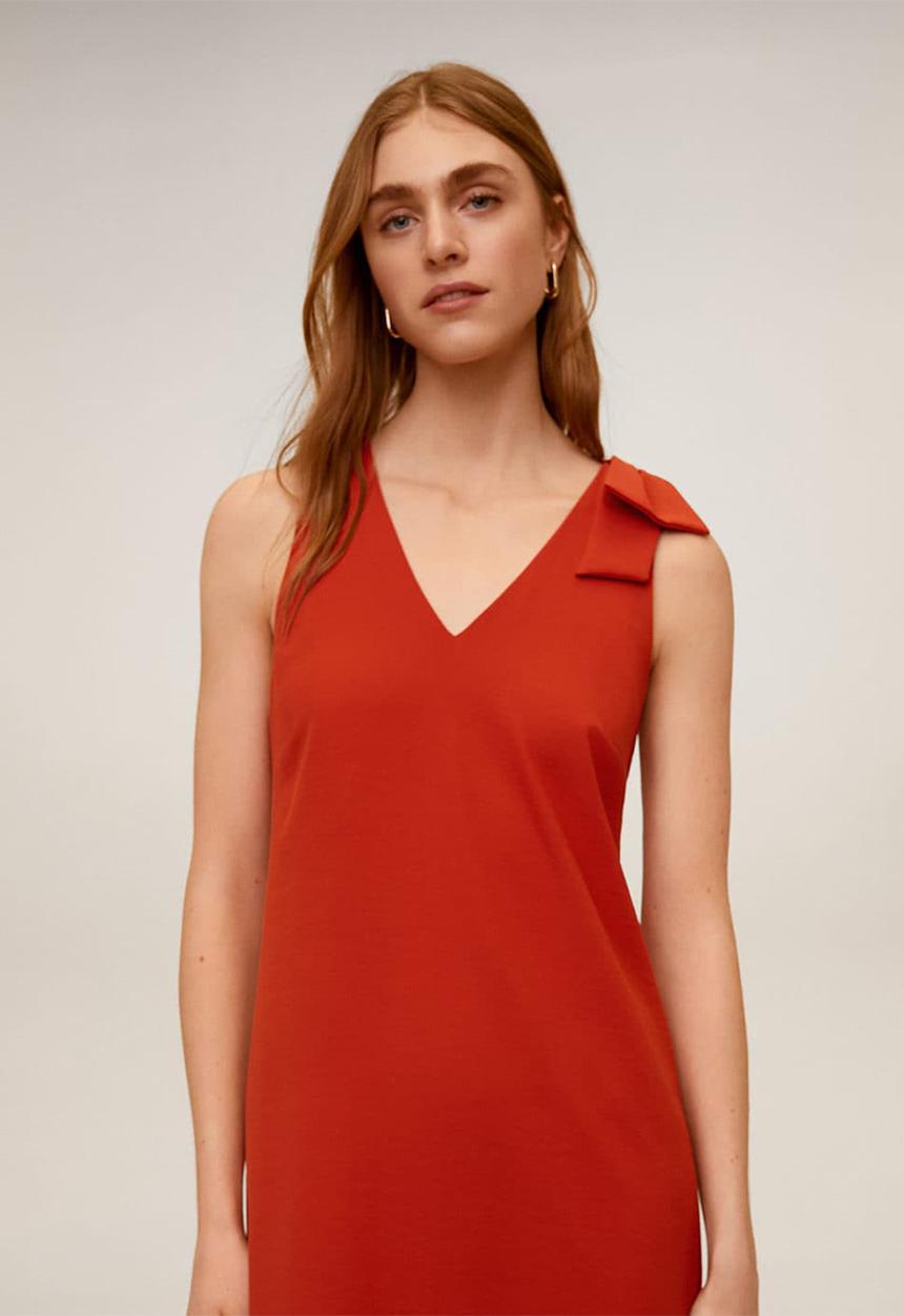 MANGO - Lazo dress - red
