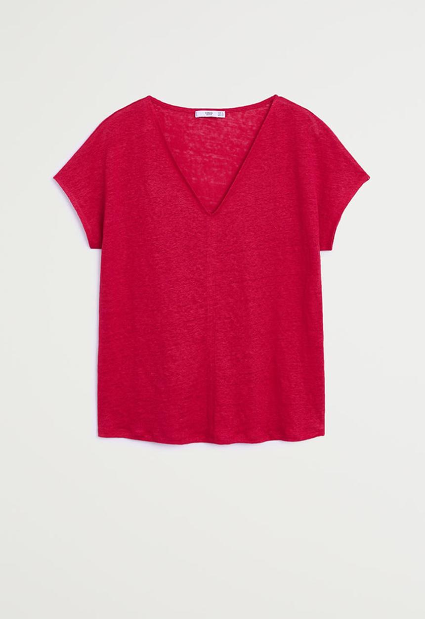 MANGO - Linito T-shirt - red