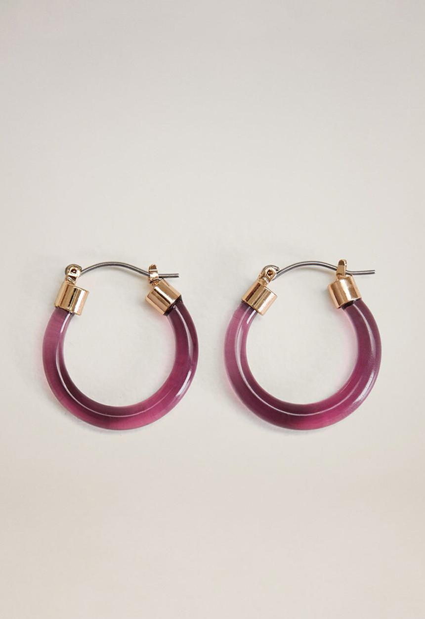 MANGO - Banana earrings - light/pastel purple