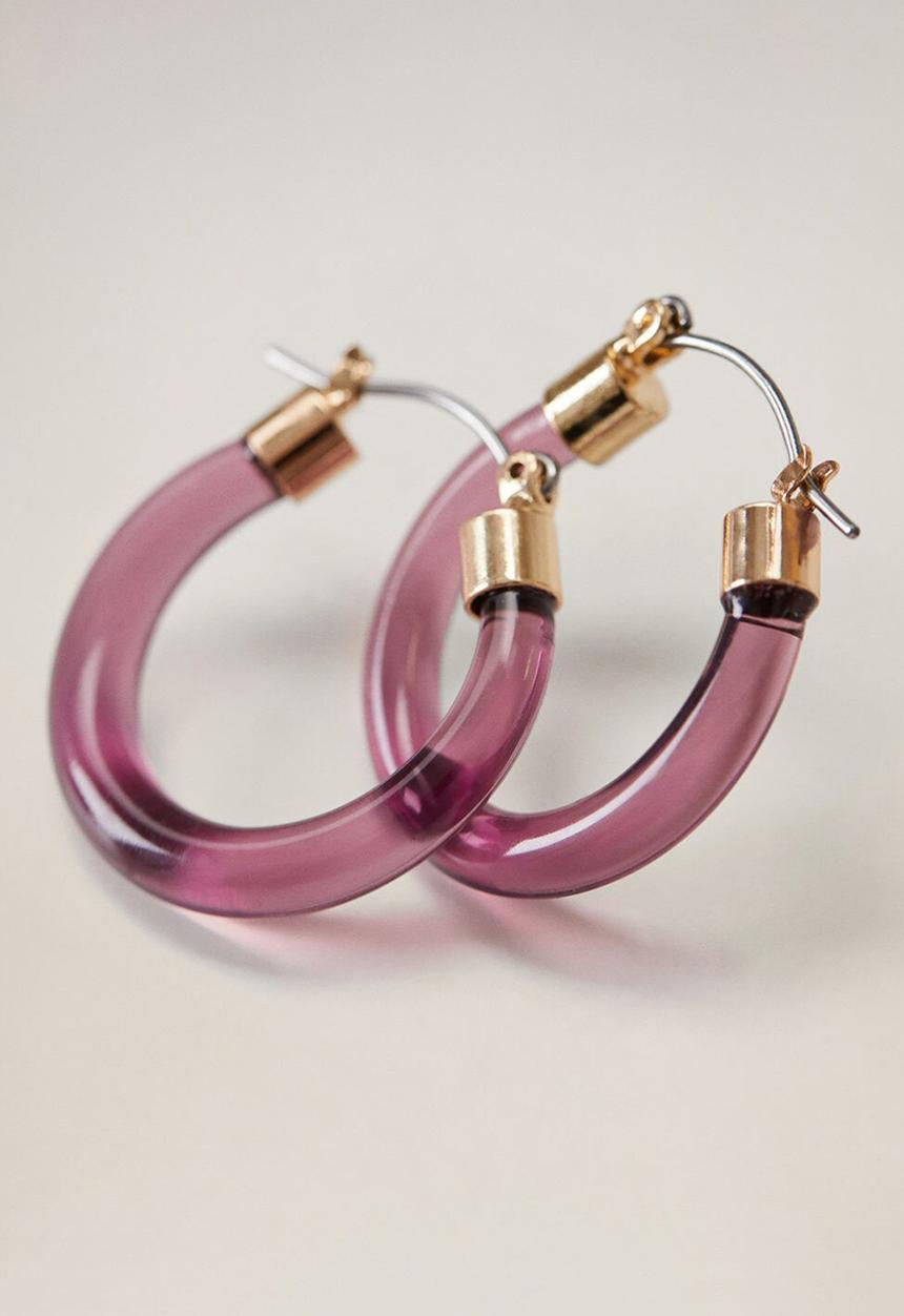 MANGO - Banana earrings - light/pastel purple