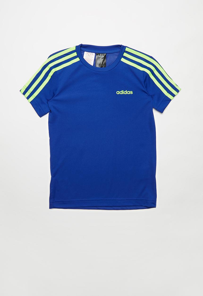 adidas Originals - Tr 3s short sleeve tee - royal blue / signal green