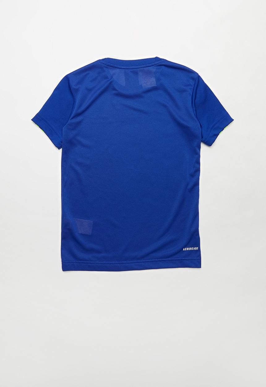 adidas Originals - Tr 3s short sleeve tee - royal blue / signal green