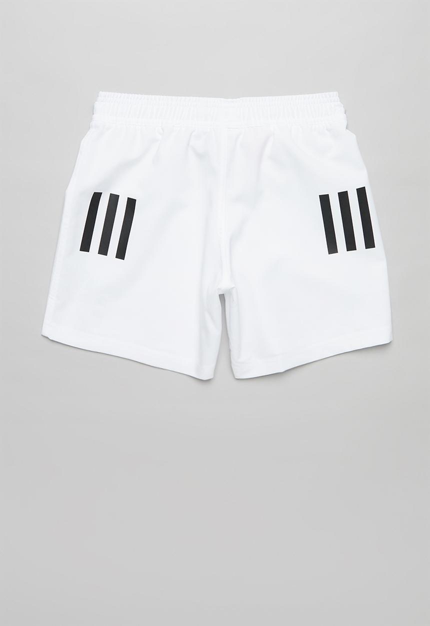 adidas Performance - Boys 3 stripe shorts - white & black