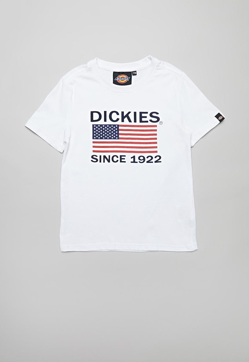 Dickies - USA flag tee - white
