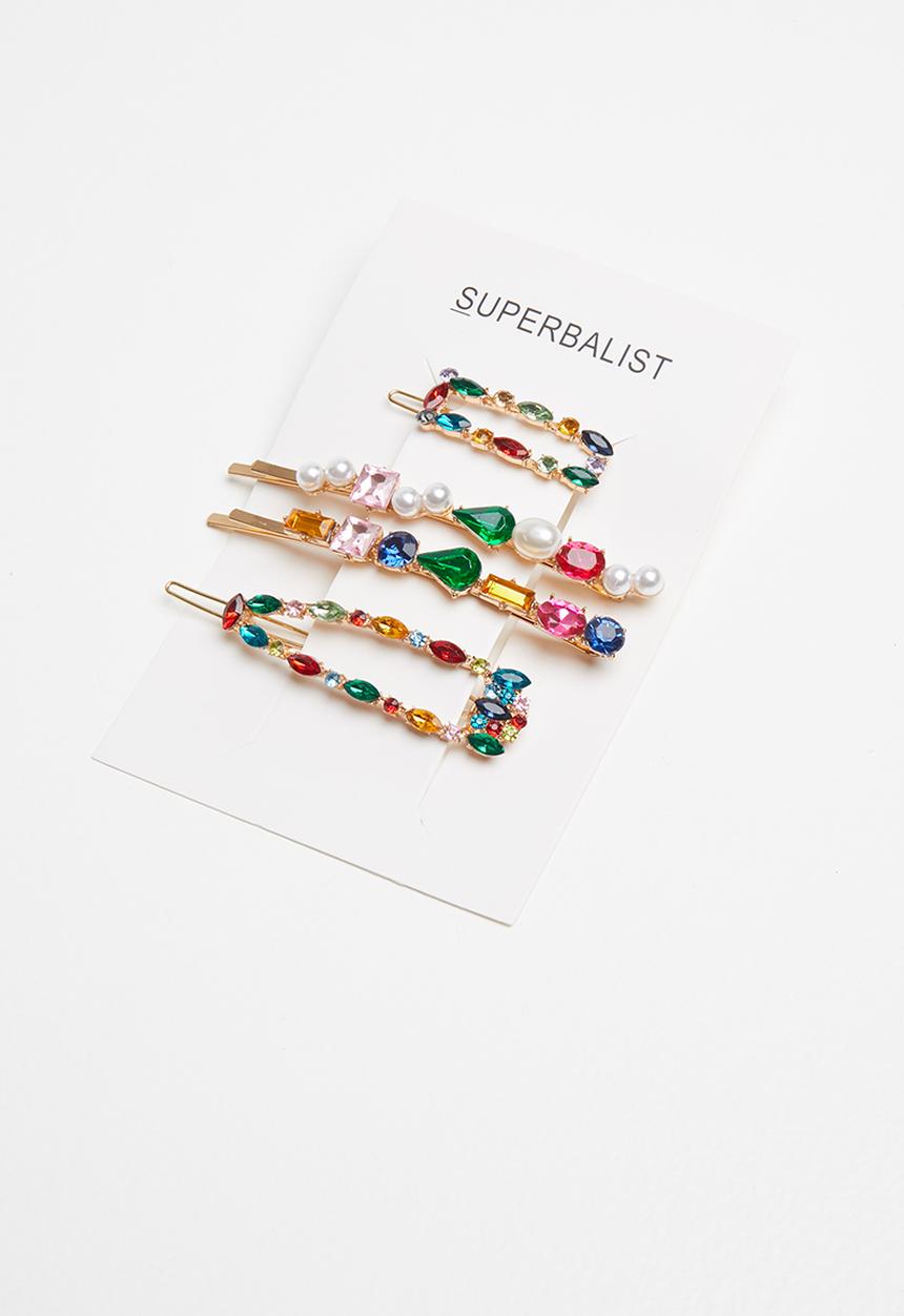 Superbalist - 4 Pack hair slide set - multi