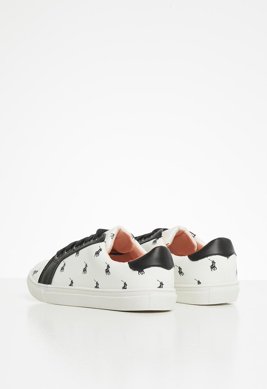 POLO - Unisex morgan monogram sneaker - white & black 
