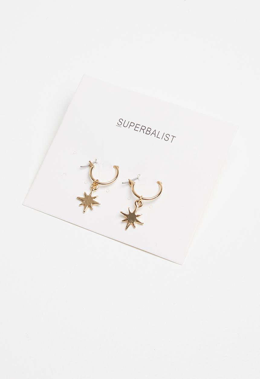 Superbalist - Star hoop earrings - gold