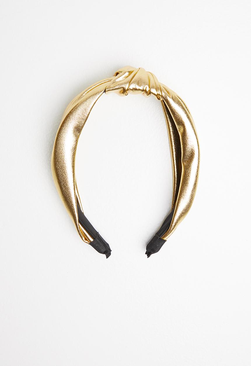 Superbalist - Metallic knot headband - gold