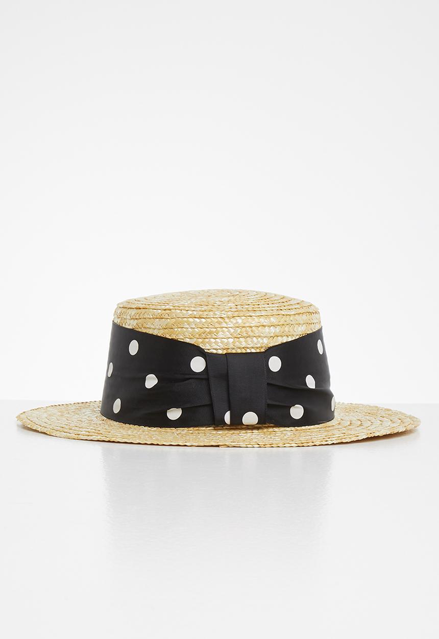 Superbalist - Polka dot trim sun hat - neutral
