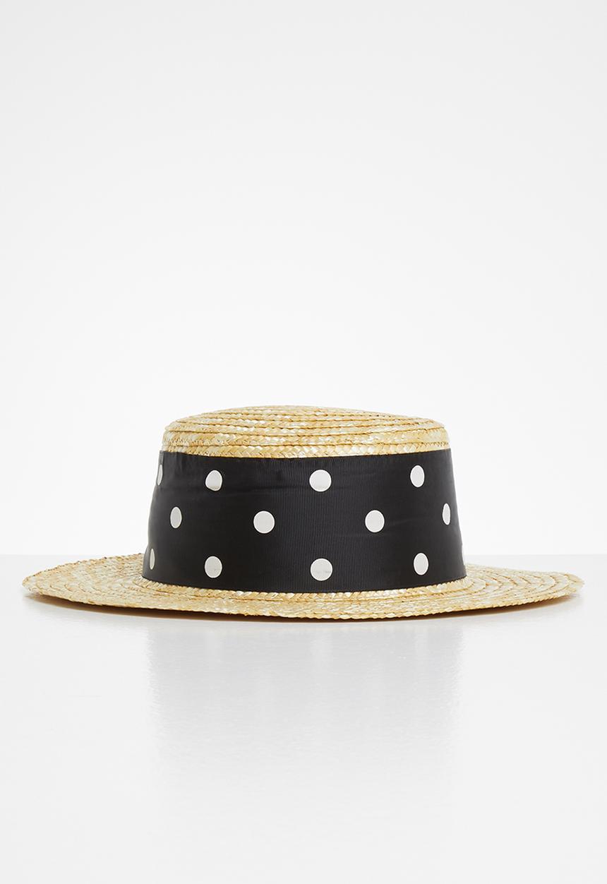Superbalist - Polka dot trim sun hat - neutral