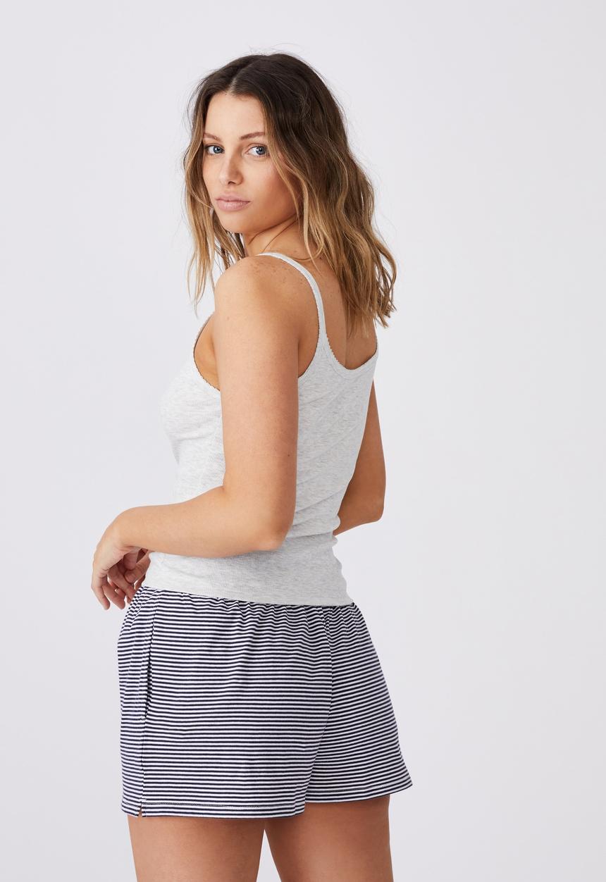 Cotton On - Vintage rib tank - soft grey marle