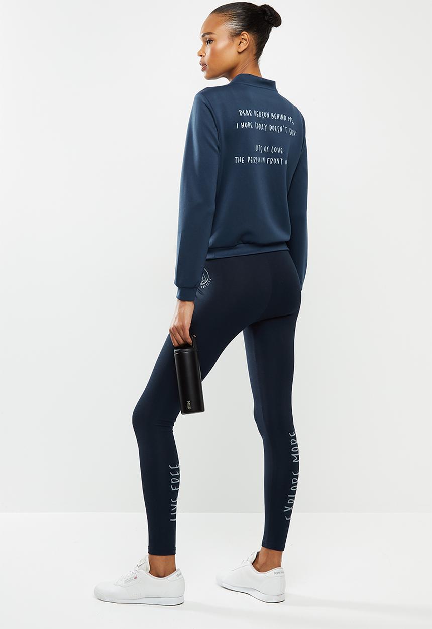 Escape Society - Cove luxe bomber jacket - navy