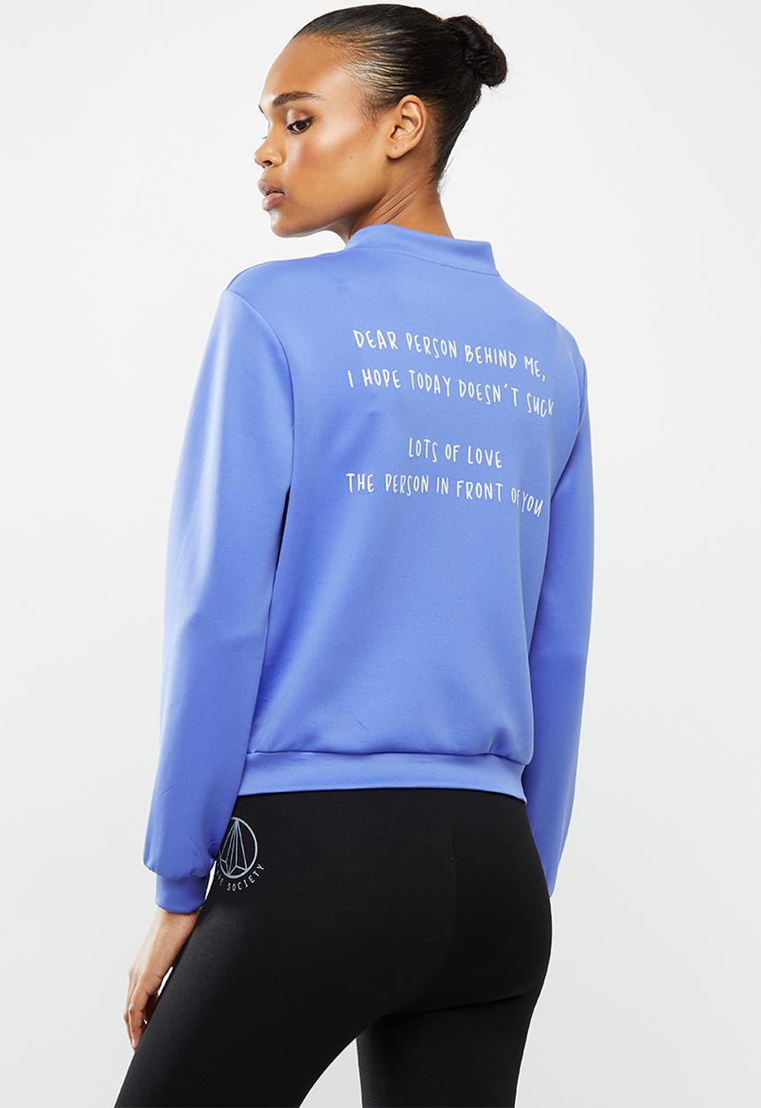 Escape Society - Cove luxe bomber jacket - blue