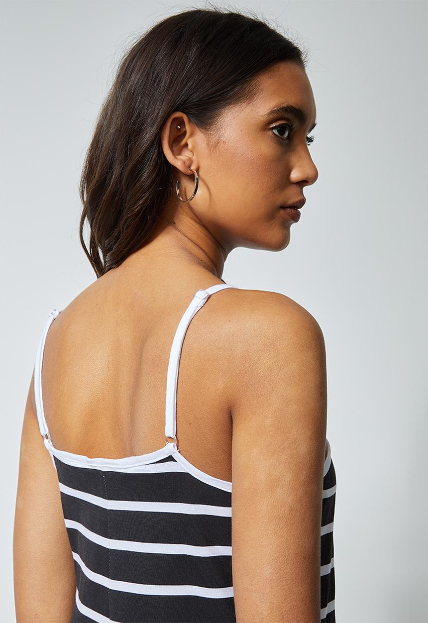 Superbalist - Halterneck strappy dress - black & white 