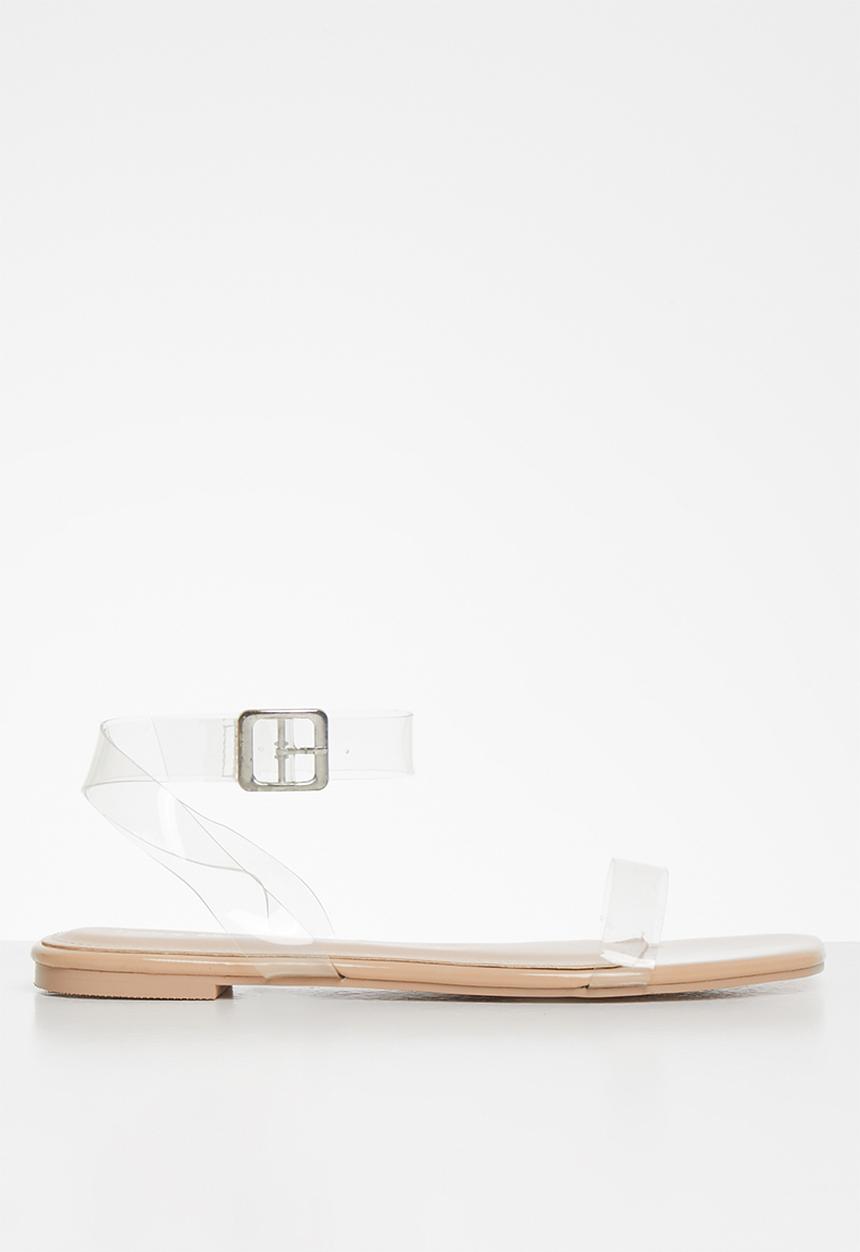 Public Desire - Hailee perspex flat sandal - neutral
