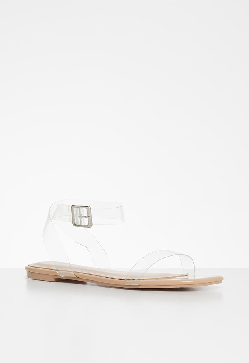 Public Desire - Hailee perspex flat sandal - neutral