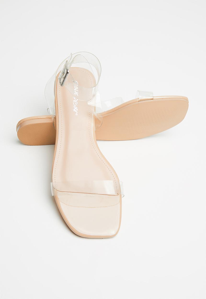 Public Desire - Hailee perspex flat sandal - neutral