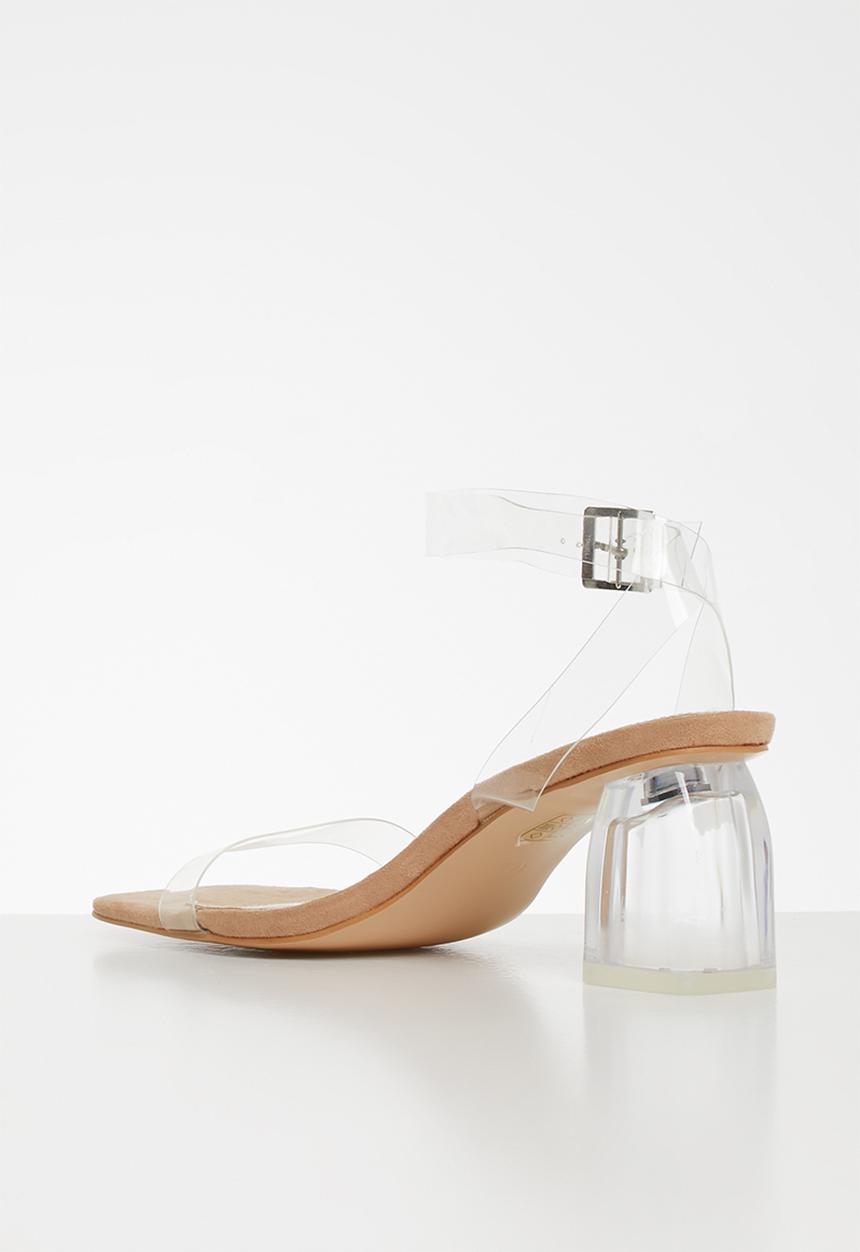 Public Desire - Subtle low block perspex heel - neutral