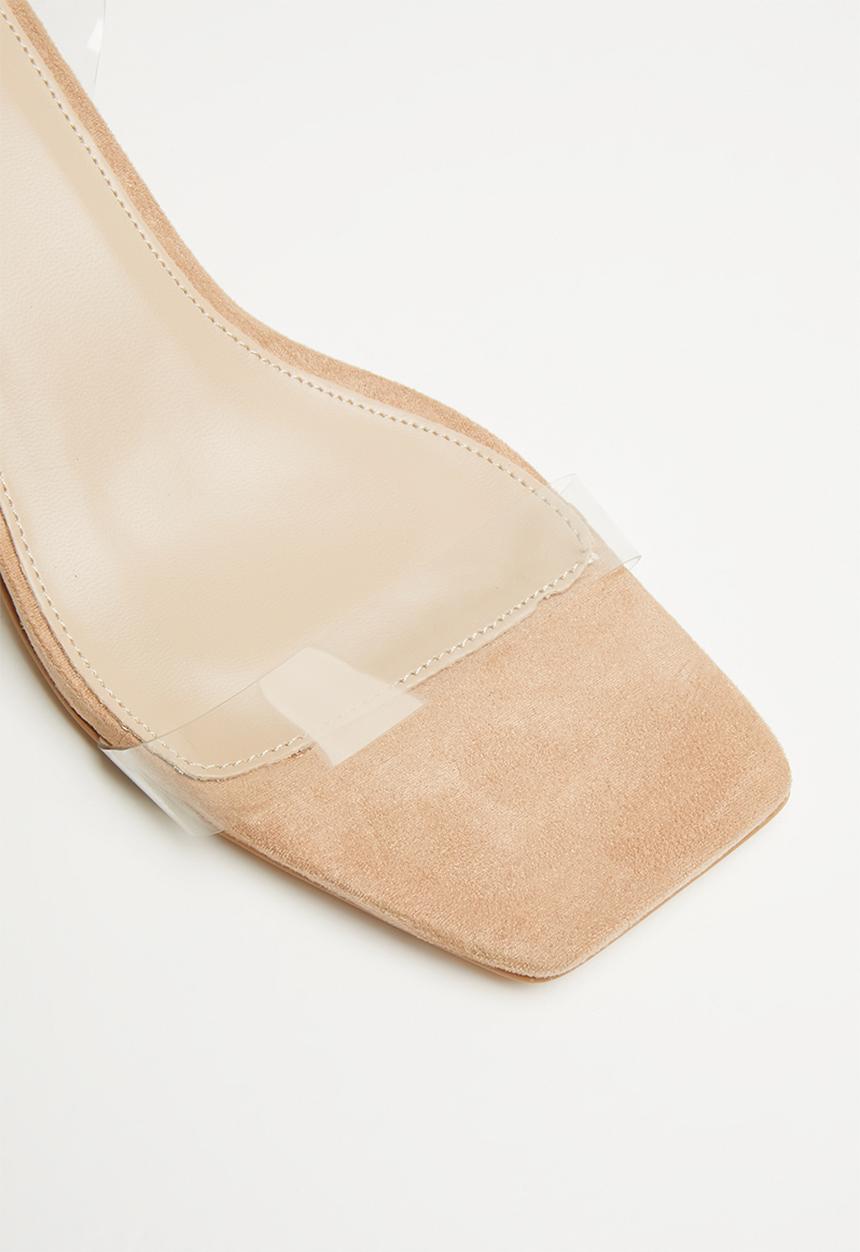 Public Desire - Subtle low block perspex heel - neutral