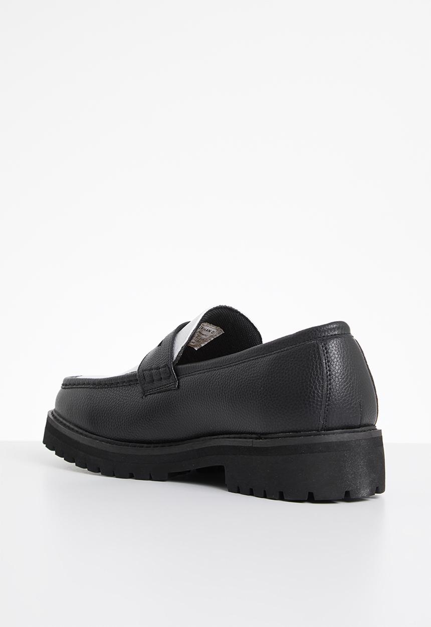 Jonathan D - Penny moccasin - black & white