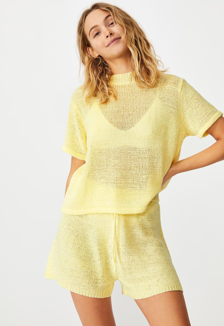 Cotton On - Summer lounge T-shirt - lemon