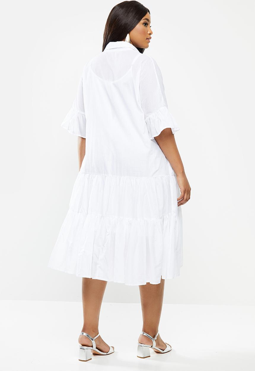 AMANDA LAIRD CHERRY - Plus nhlole dress - white