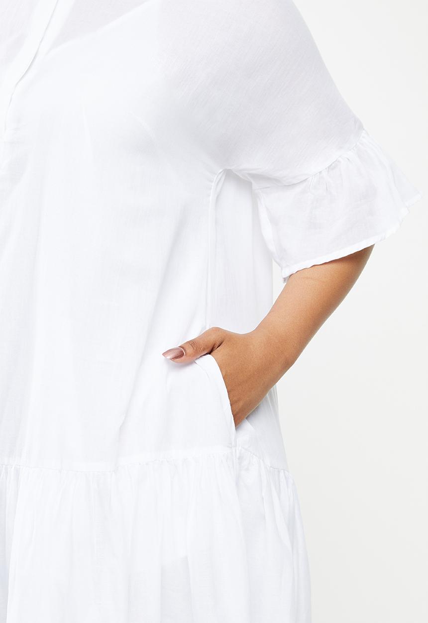 AMANDA LAIRD CHERRY - Plus nhlole dress - white