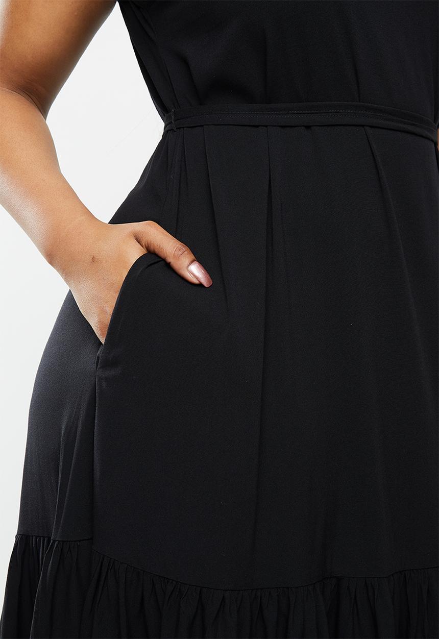 AMANDA LAIRD CHERRY - Plus cubhu dress - black