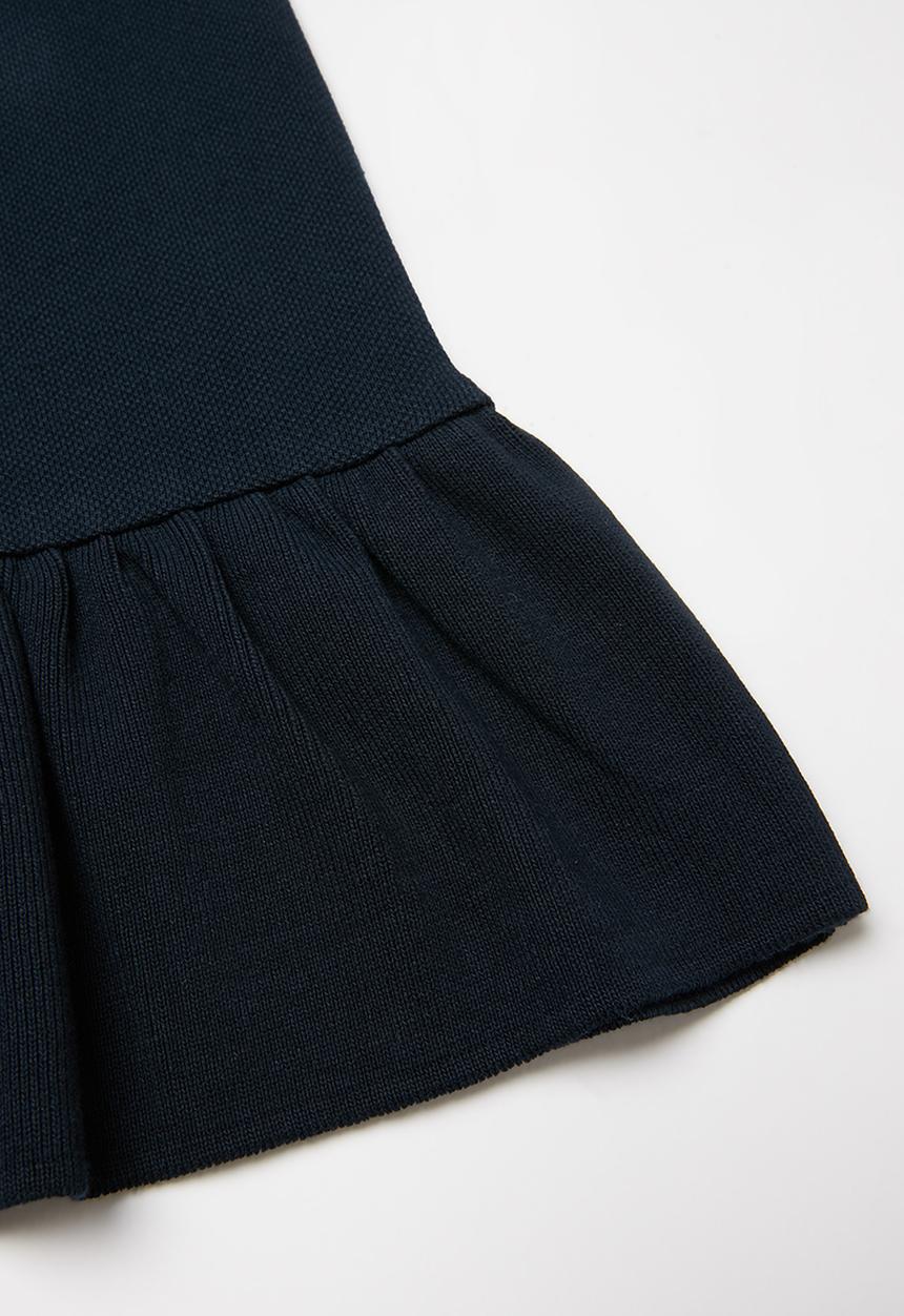 POLO - Girls Emily flutter sleeve golfer dress - navy