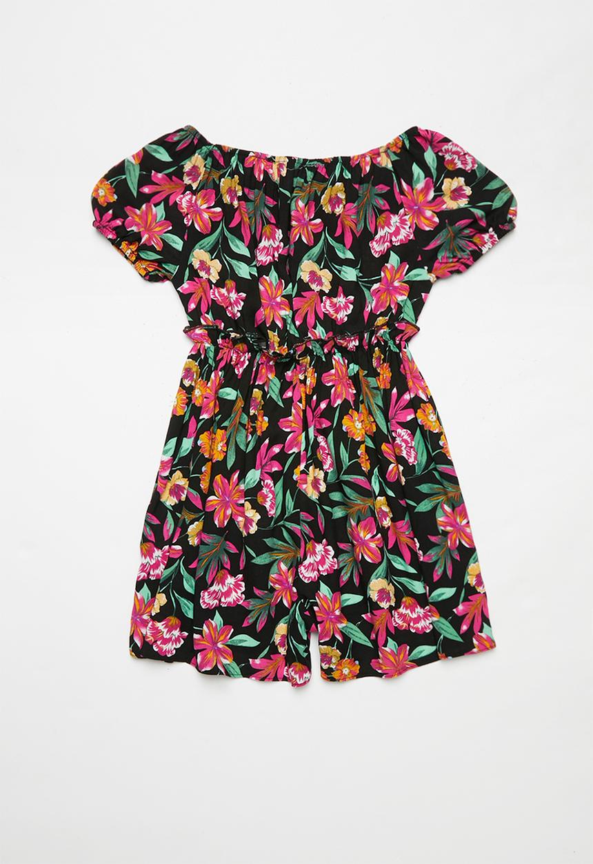Superbalist - Woven printed playsuit - black