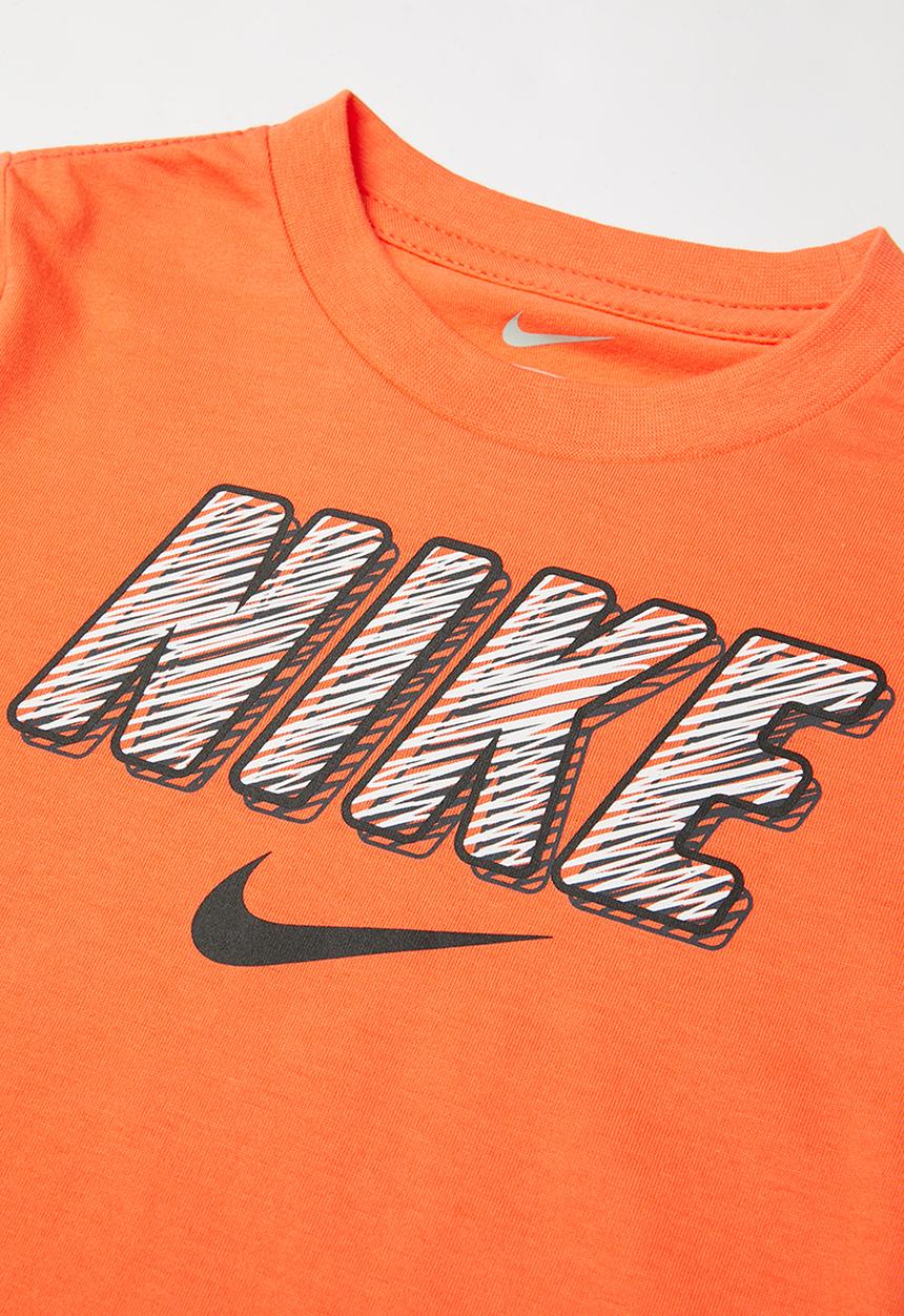 Nike - Nkb short sleeve tee pant set - orange & green 