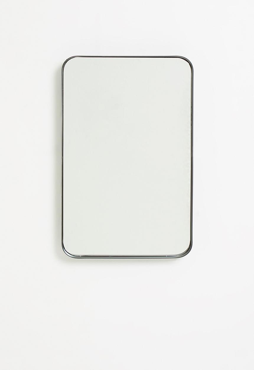 Sixth Floor - Framed metal mirror - black