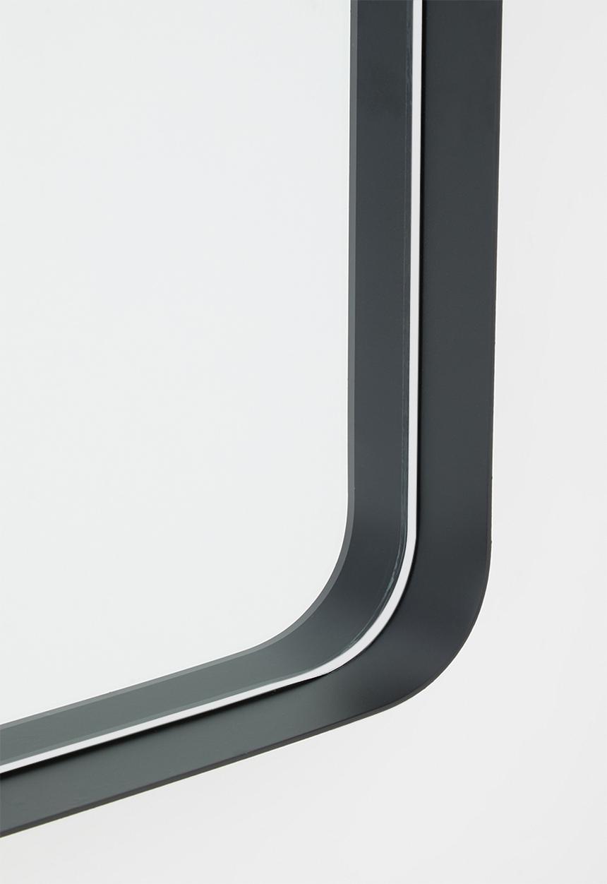 Sixth Floor - Framed metal mirror - black