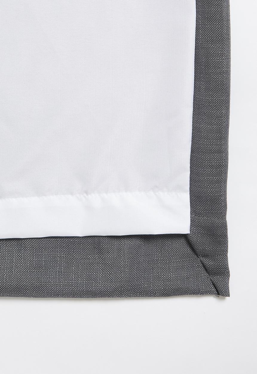 Sixth Floor - Slub lined eyelet curtain - charcoal