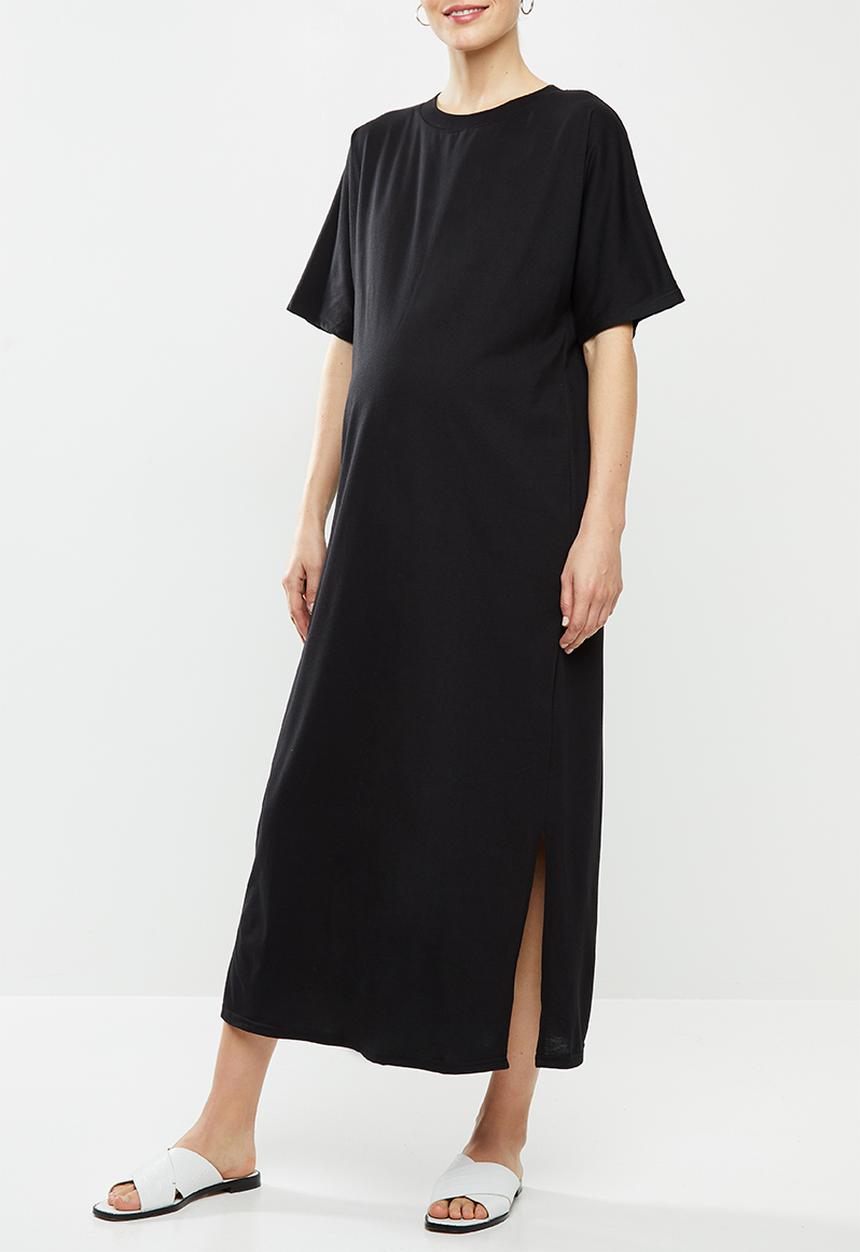 Superbalist - Maternity maxi crew neck T-shirt dress - black