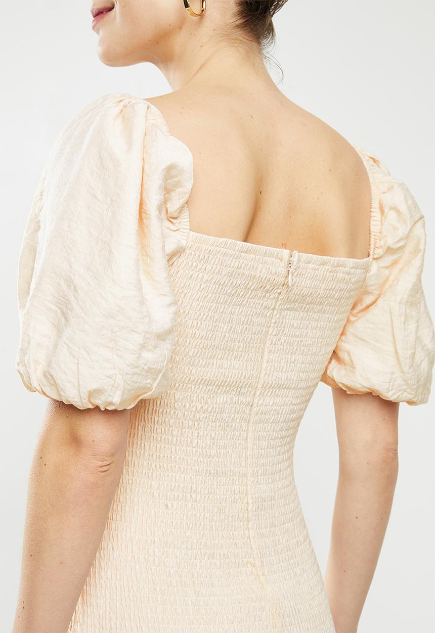 Glamorous - Maternity Puff sleeve bodycon dress - pale beige
