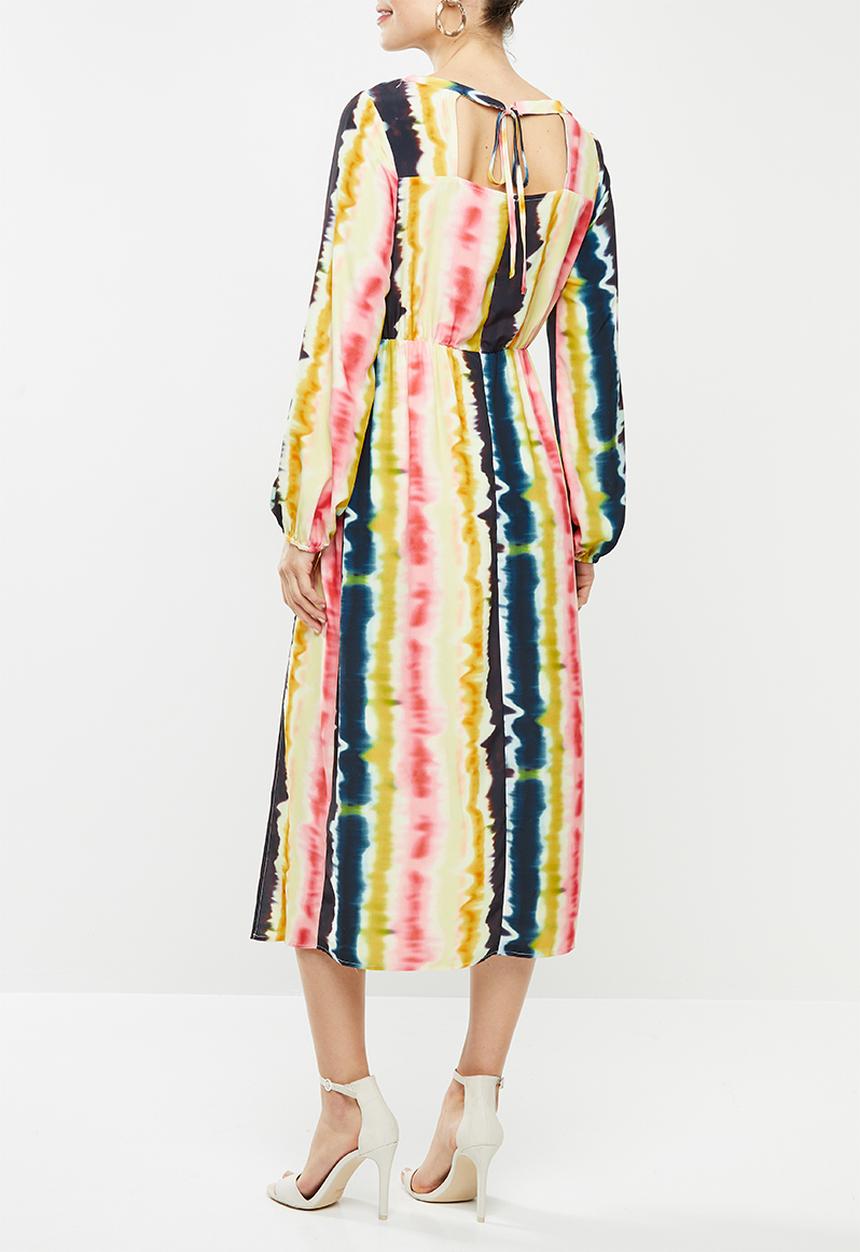 Glamorous - Maternity Tie dye long sleeve midi - multi