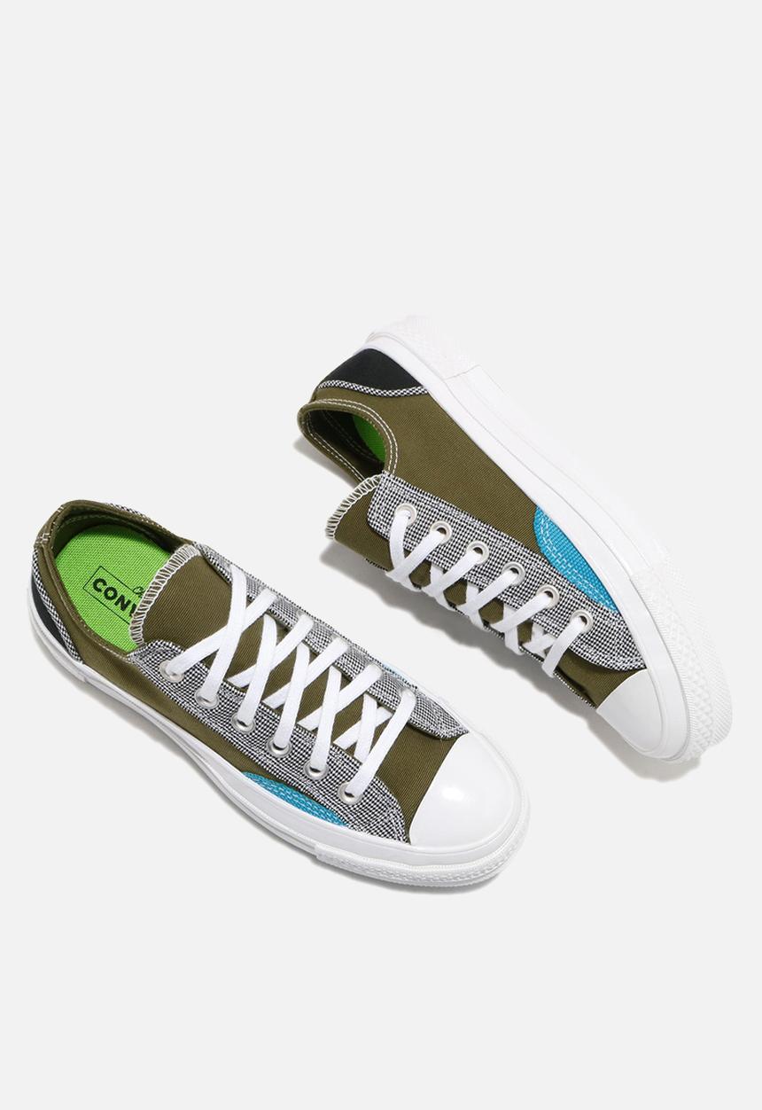 Converse - Chuck 70 patchwork ox - dark moss / black / white
