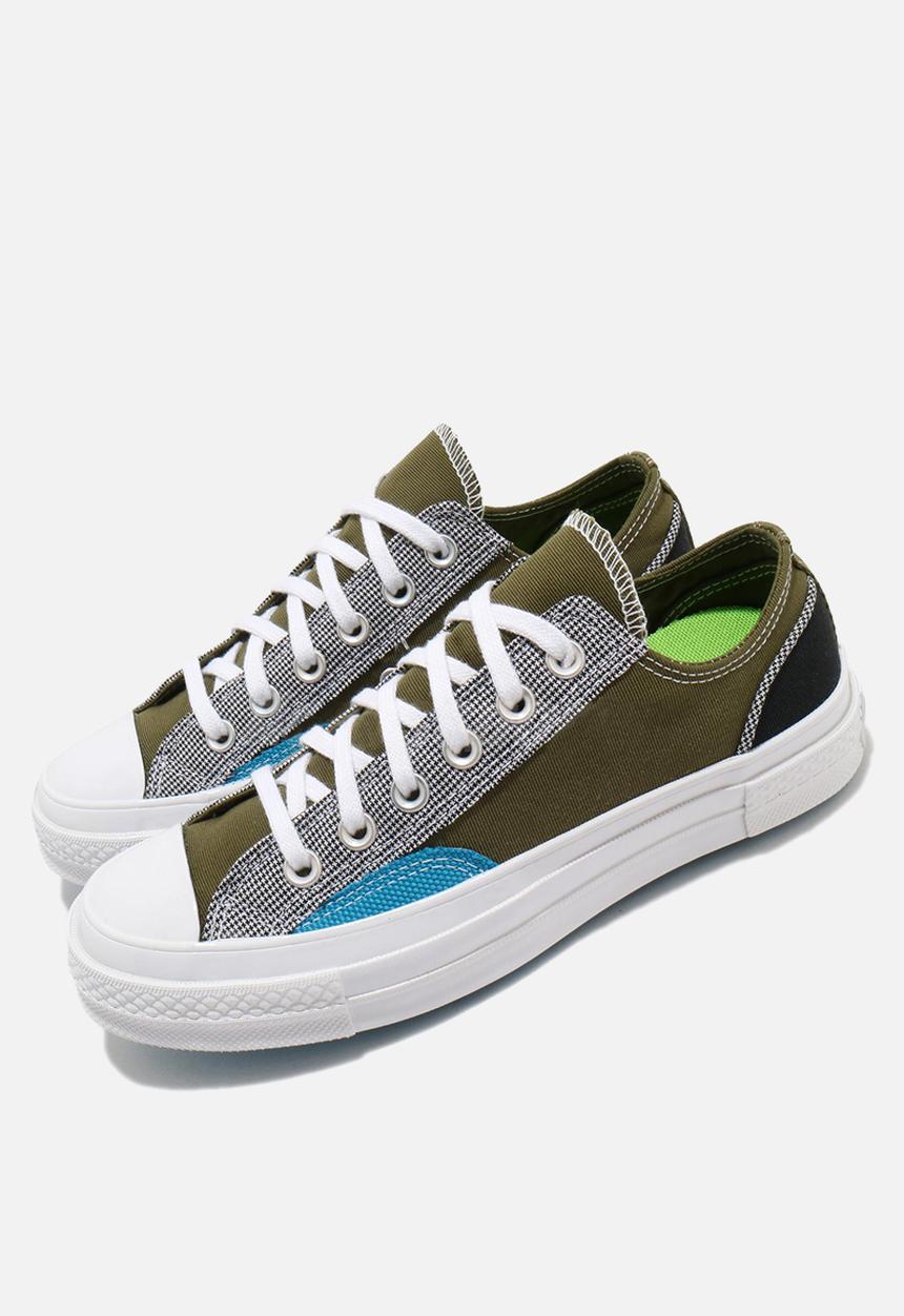 Converse - Chuck 70 patchwork ox - dark moss / black / white
