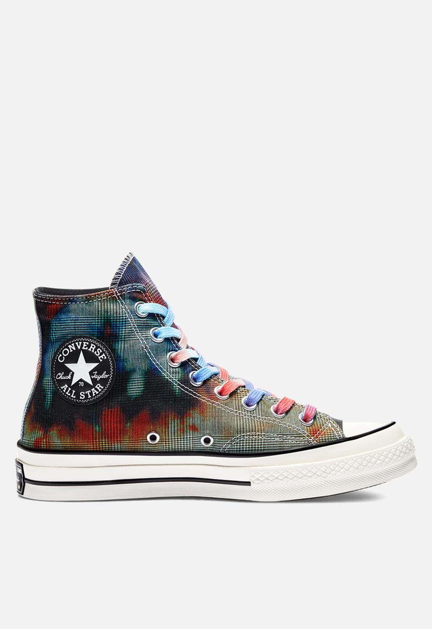 Converse - Chuck 70 plaid dye hi - black / multi / egret