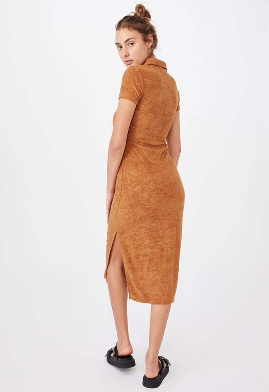 Cotton On - Tori polo midi dress - golden brown