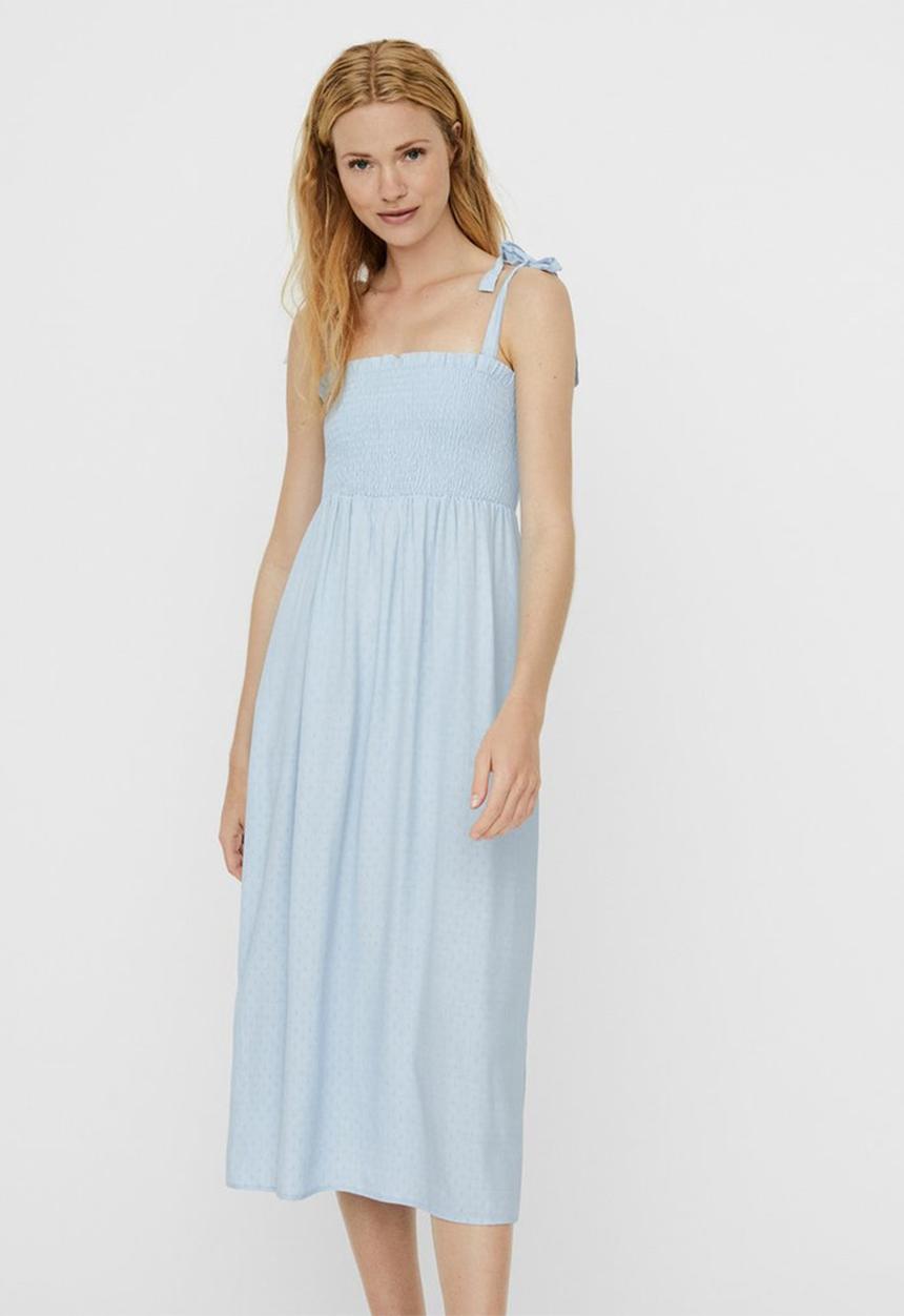 Vero Moda - Layla strap calf dress - blue