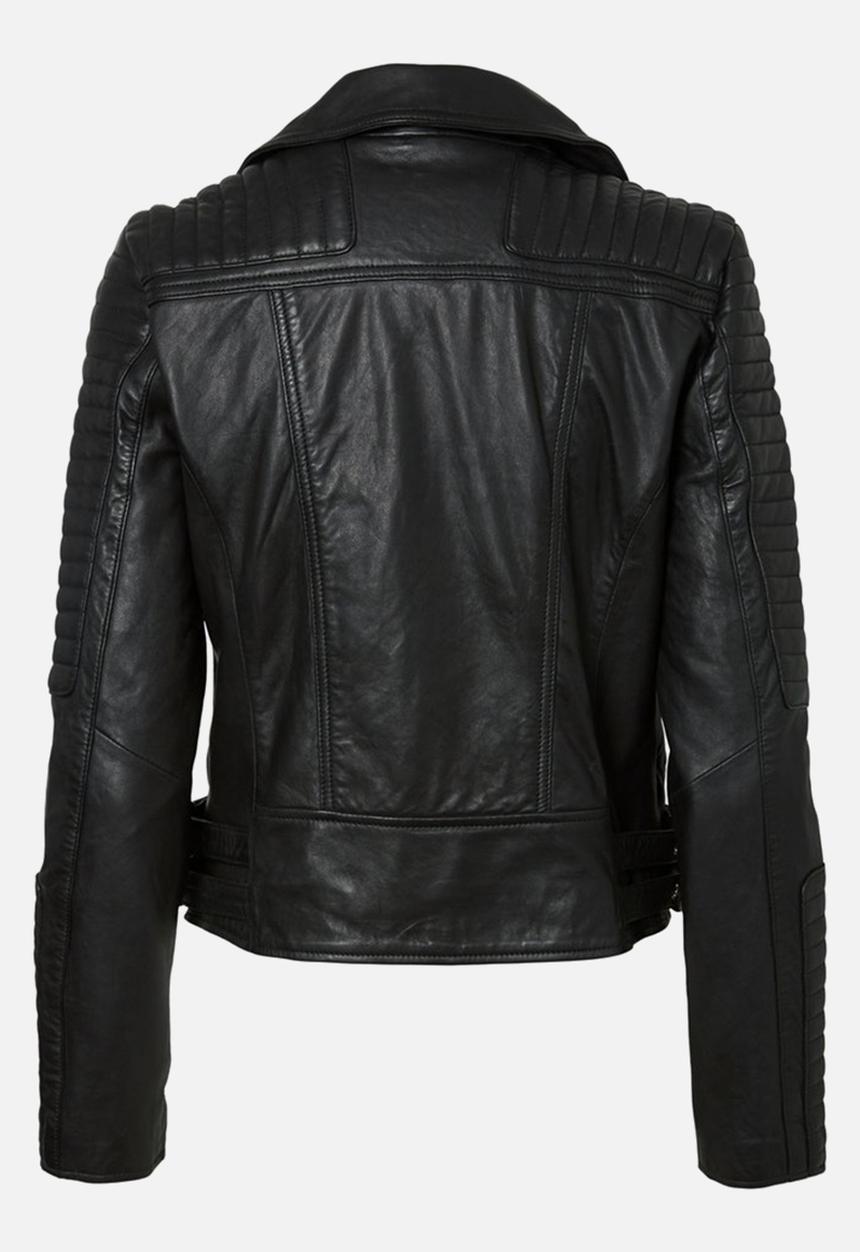 Vero Moda - Alicia short leather jacket - black
